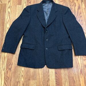 Gian Franco Men’s Cashmere Blazer Jacket Gray Tailored Classic 44R Preppy